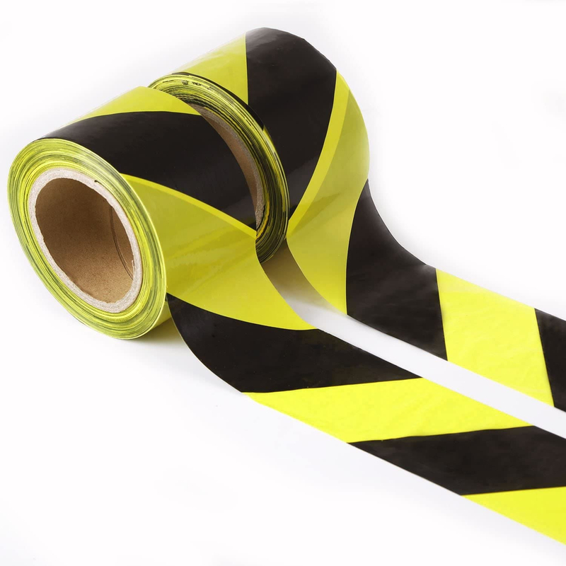 Bulk Non-Adhesive Pe Traffic Barrier Tape Yellow And Black Warning Tape