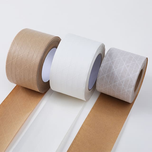 100 Foot COMBO PACK Water Activated WHITE KRAFT & TAN KRAFT PAPER TAPE