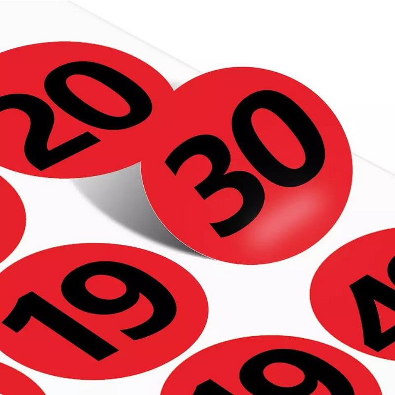1-100 Number Sticker