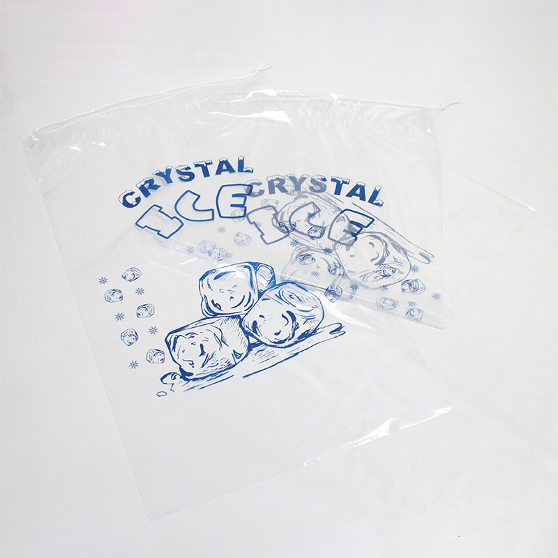 Plastic Ice Bag with Drawstring