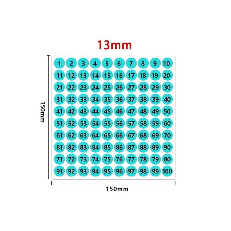 1-100 Number Sticker