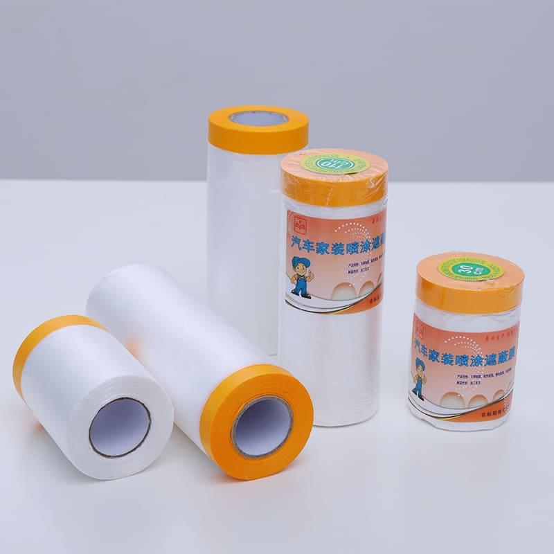Outdoor Masking Film Painter Transparent Pre Taped Plastic Protection