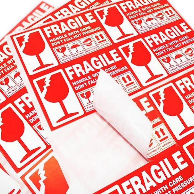 Self Adhesive Fragile Stickers Label Handle With Care 