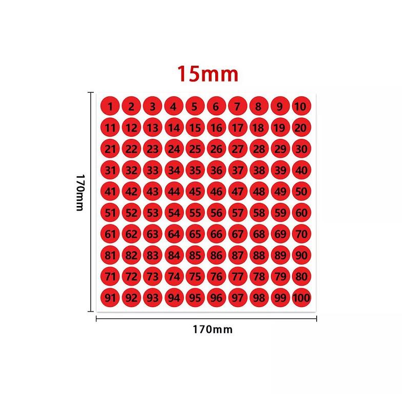 1-100 Number Sticker